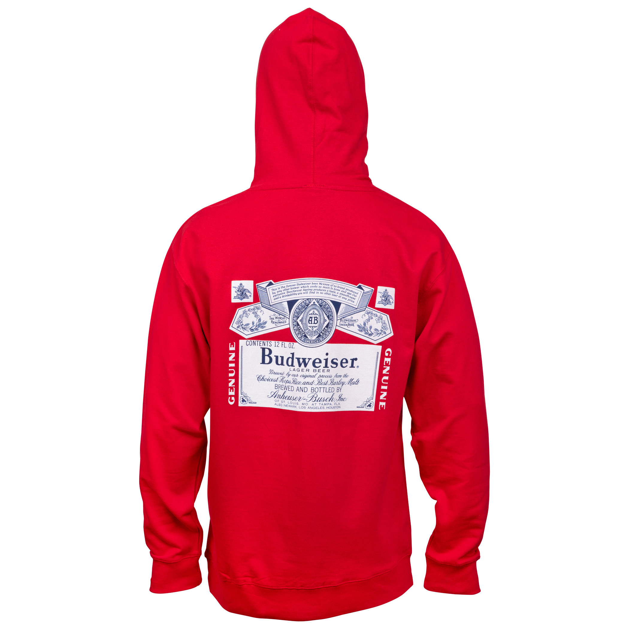 Budweiser Front and Back Print Hoodie